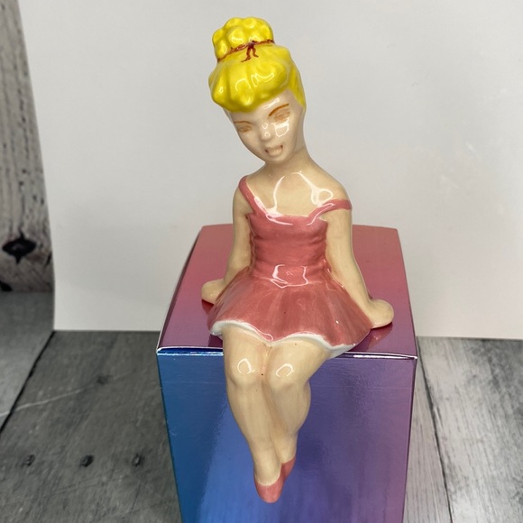 Vintage Signed July 1977 Ballerina Beauty Pink Dress Shoes Statue - Picture 11 of 15